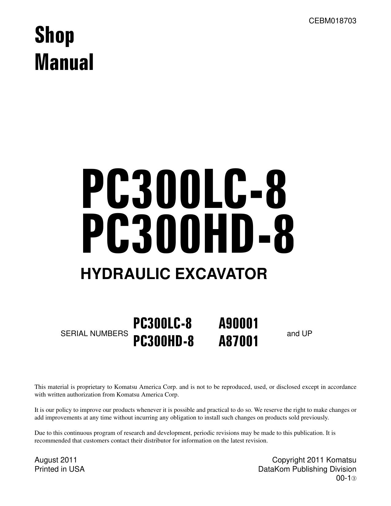 PC300LC-8, PC300HD-8